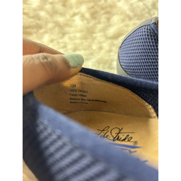 LifeStride Indy Slip-on Wedge Heels Navy Blue Women Size 10M - Picture 4 of 8